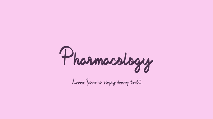 Pharmacology Font