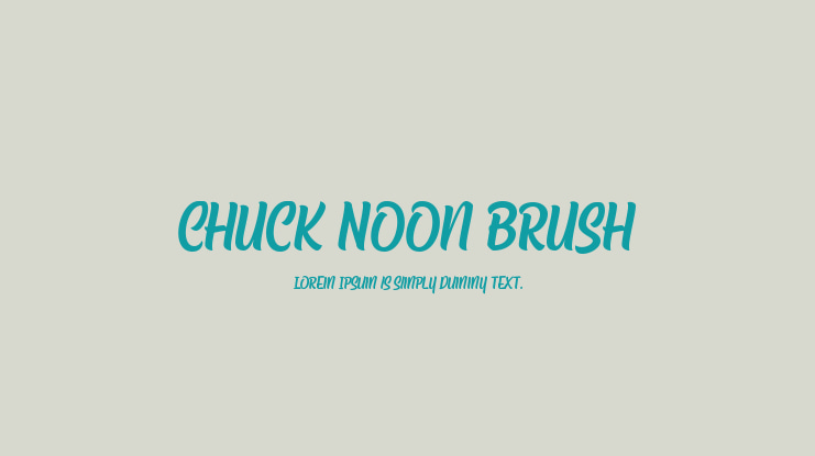 Chuck Noon Brush Font