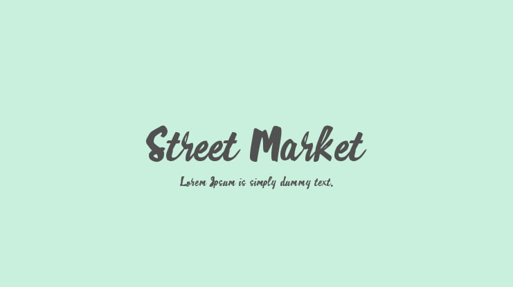 Street Market Font