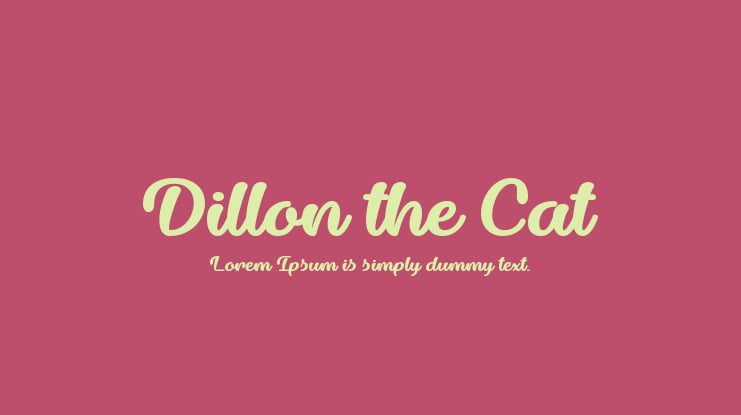 Dillon the Cat Font