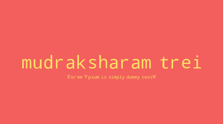 mudraksharam trei Font