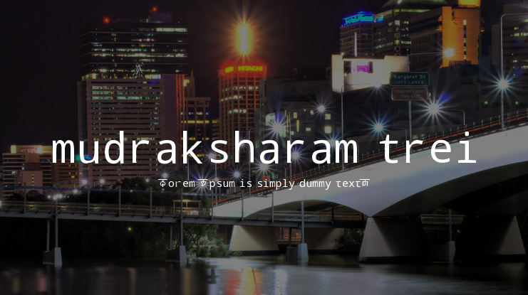 mudraksharam trei Font