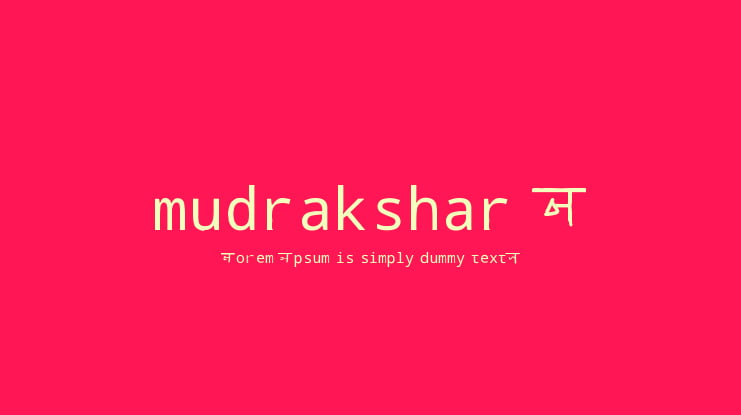 mudrakshar 4 Font