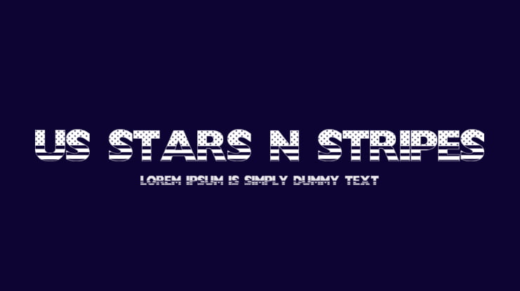 US Stars N Stripes Font