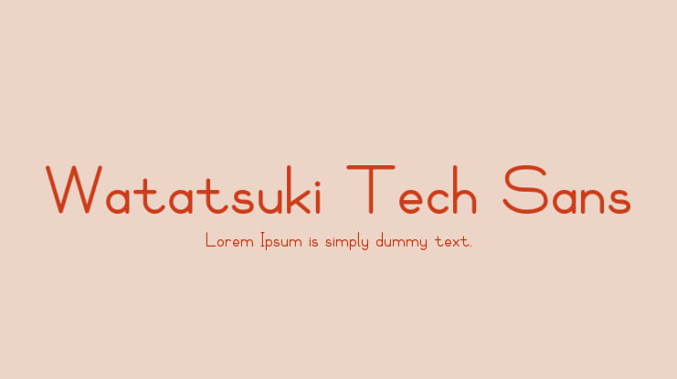 Watatsuki Tech Sans Font