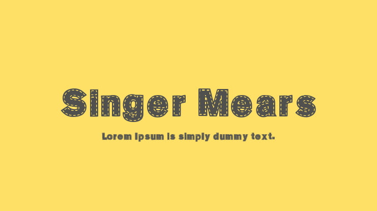 Singer Mears Font