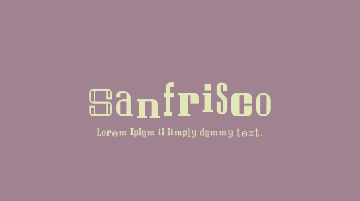 Sanfrisco Font
