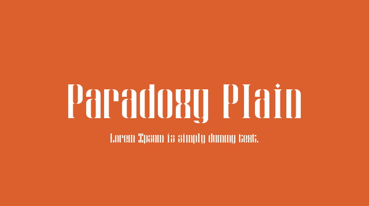 Paradoxy Plain Font