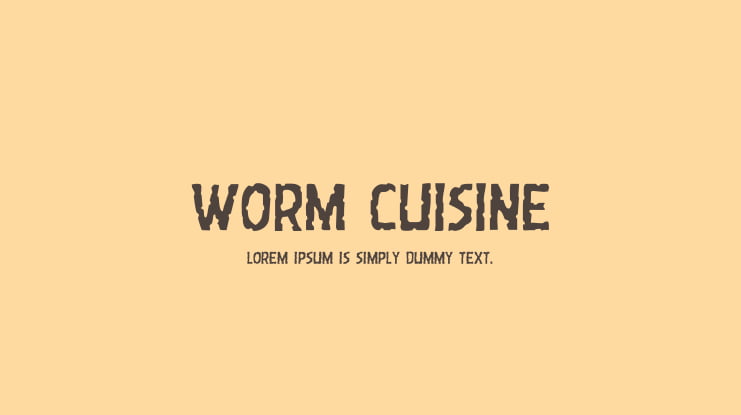 Worm Cuisine Font Family