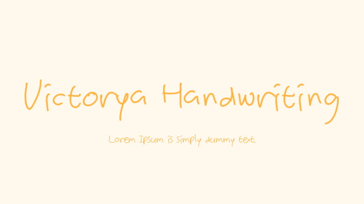 Victorya Handwriting Font