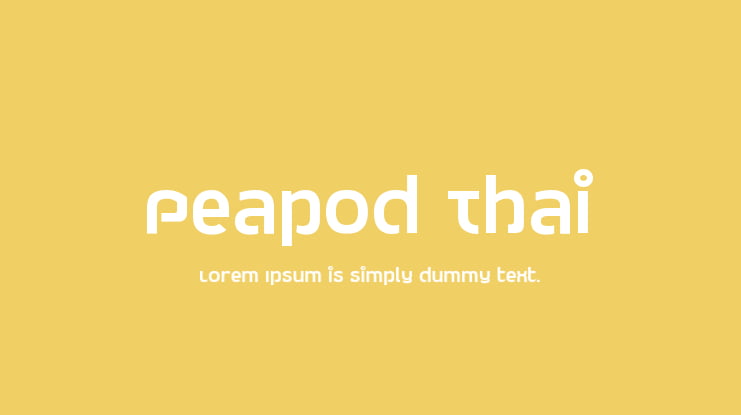 Peapod Thai Font Family