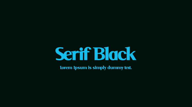 Serif Black Font Family