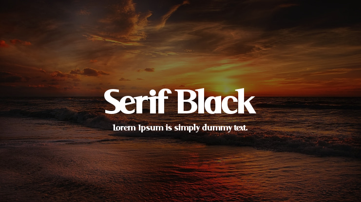 Serif Black Font Family