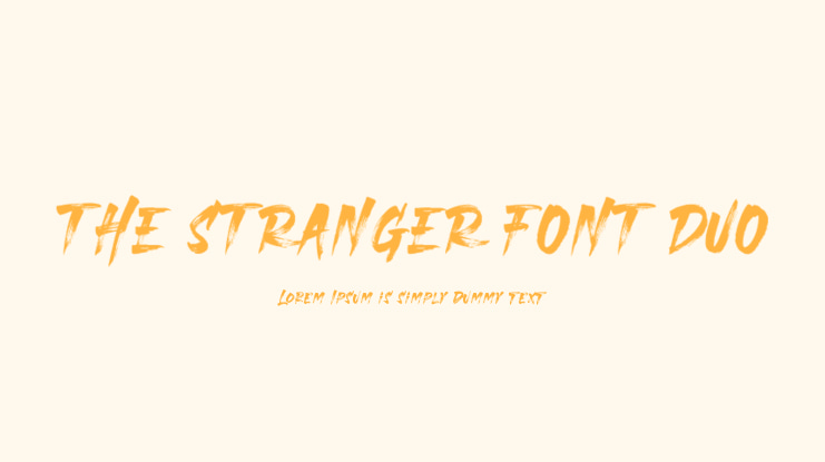 THE STRANGER FONT DUO
