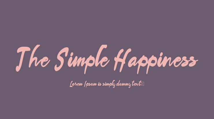 The Simple Happiness Font