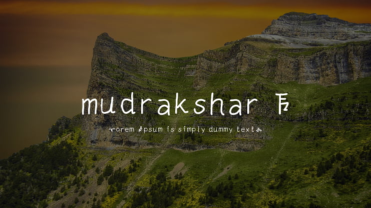 mudrakshar 2 Font
