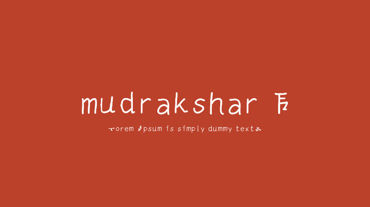 mudrakshar 2 Font