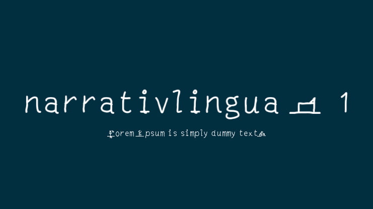 narrativlingua - 1 Font