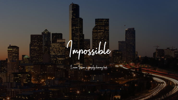 Impossible Font Family