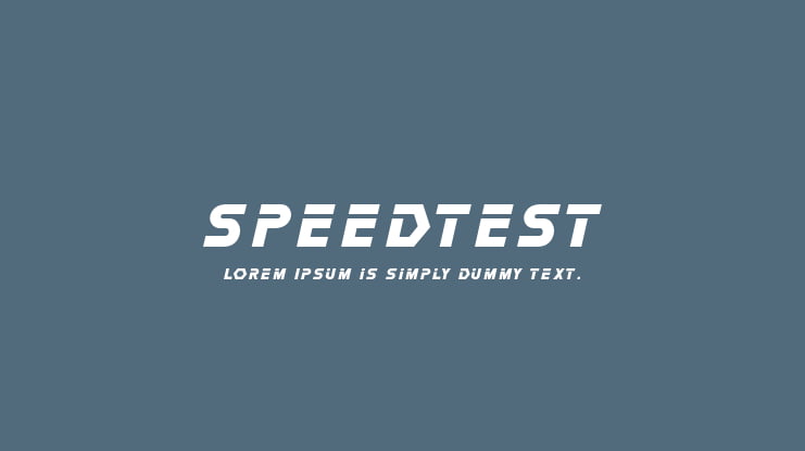 speedtest Font