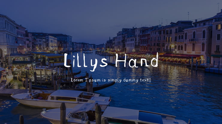 Lillys Hand Font