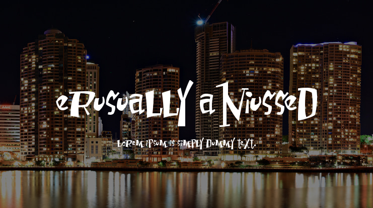 Erusually aniussed Font