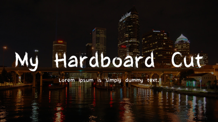 My Hardboard Cut Font