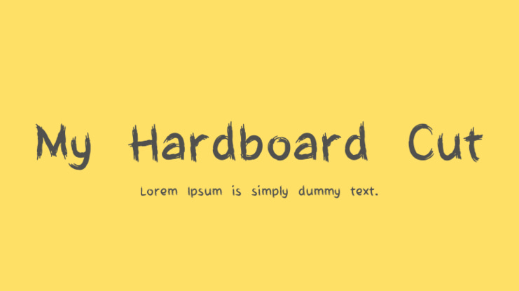 My Hardboard Cut Font