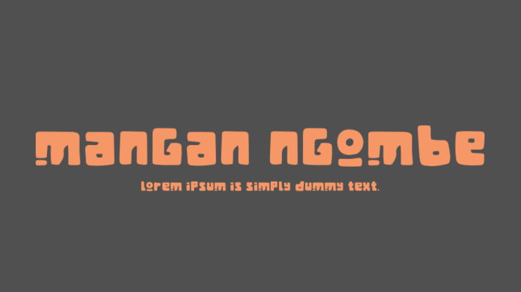 Mangan Ngombe Font