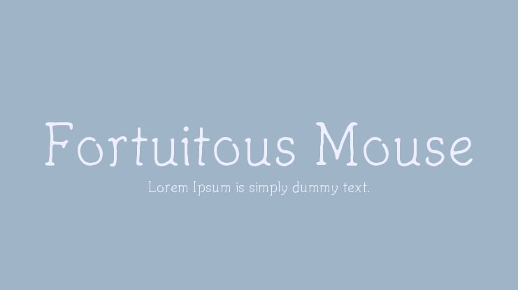 Fortuitous Mouse Font