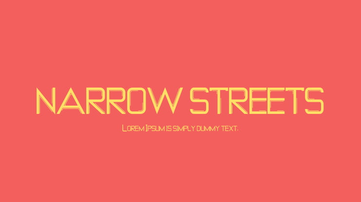 NARROW STREETS Font