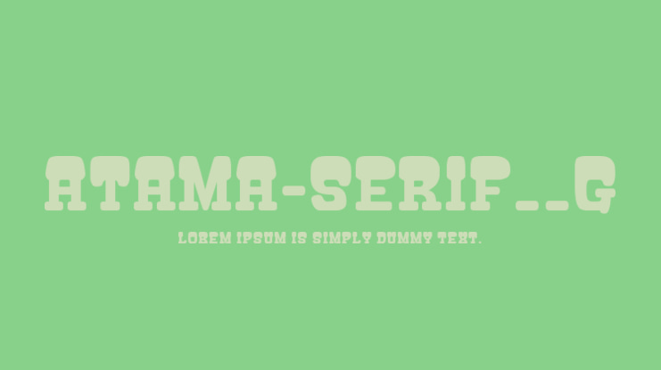 ATAMA-SERIF__G Font