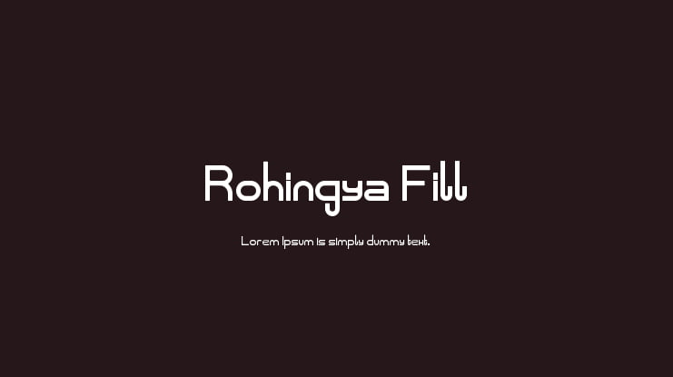 Rohingya Fill Font