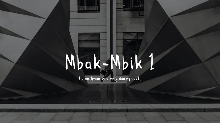 Mbak-Mbik 1 Font Family