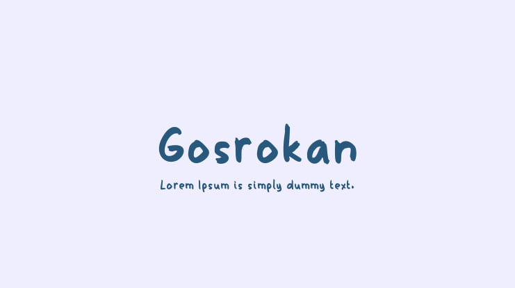 Gosrokan Font