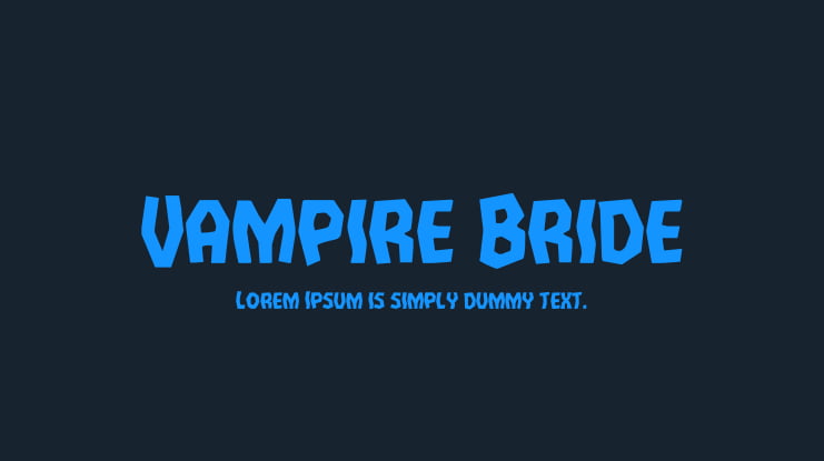 Vampire Bride Font Family