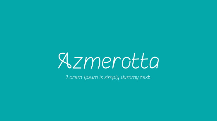 Azmerotta Font
