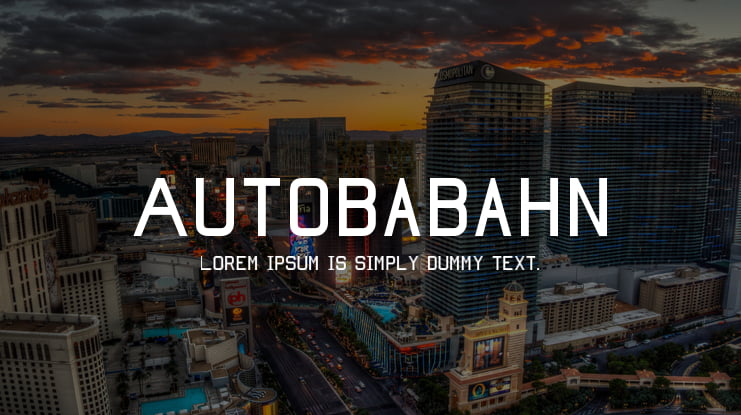 Autobabahn Font