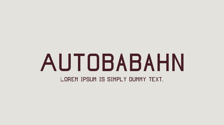 Autobabahn Font