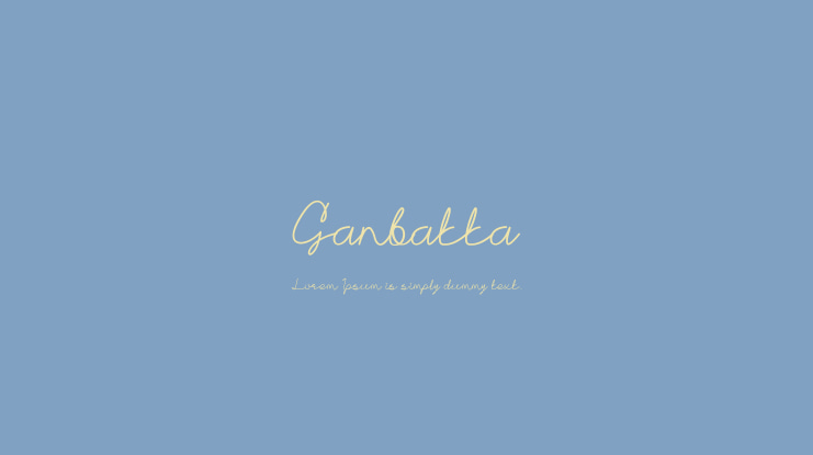 Ganbatta Font