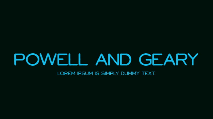 Powell and Geary Font