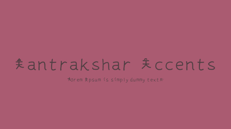 Mantrakshar Accents Font