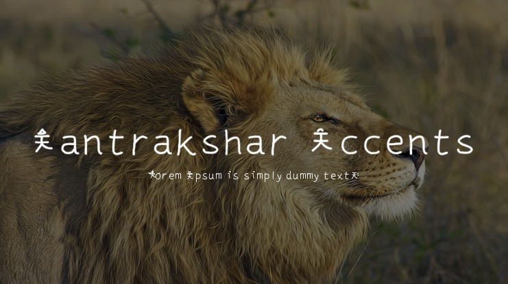 Mantrakshar Accents Font
