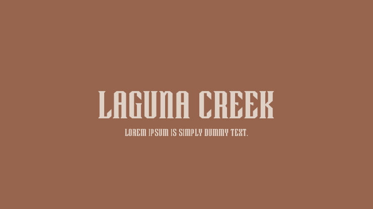 Laguna Creek Font