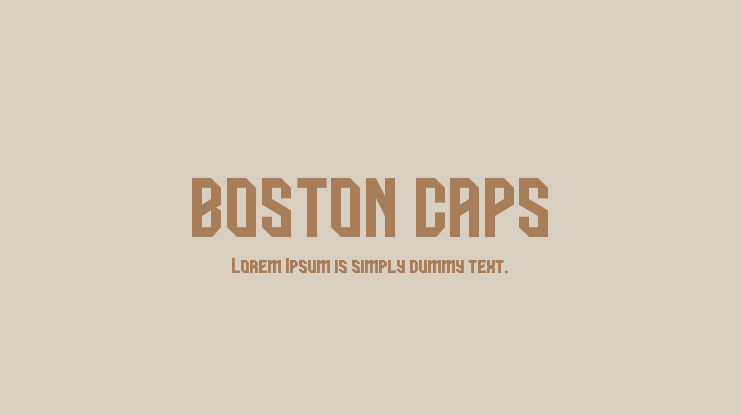 BOSTON CAPS Font