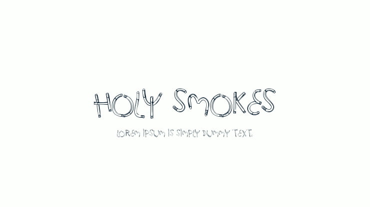 Holy Smokes Font