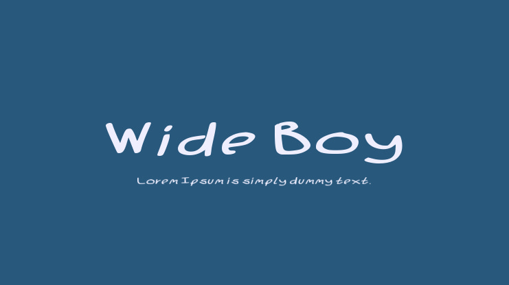 Wide Boy Font
