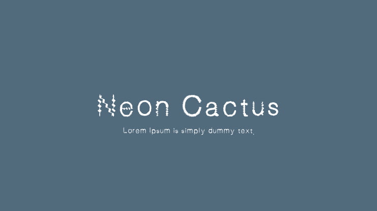 Neon Cactus Font