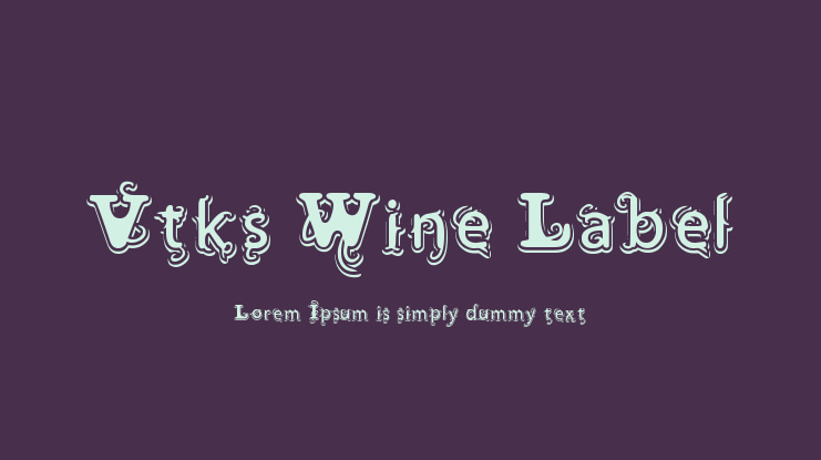 Vtks Wine Label Font Family