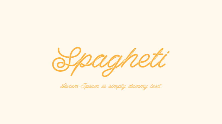 Spagheti Font Family